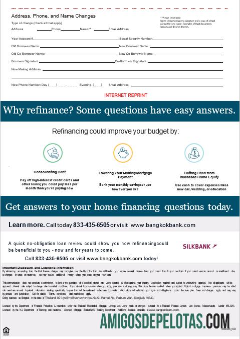 Extrato de hipoteca do banco Tailândia Bangkok em formatos Word e PDF, 3 páginas 3 modelo